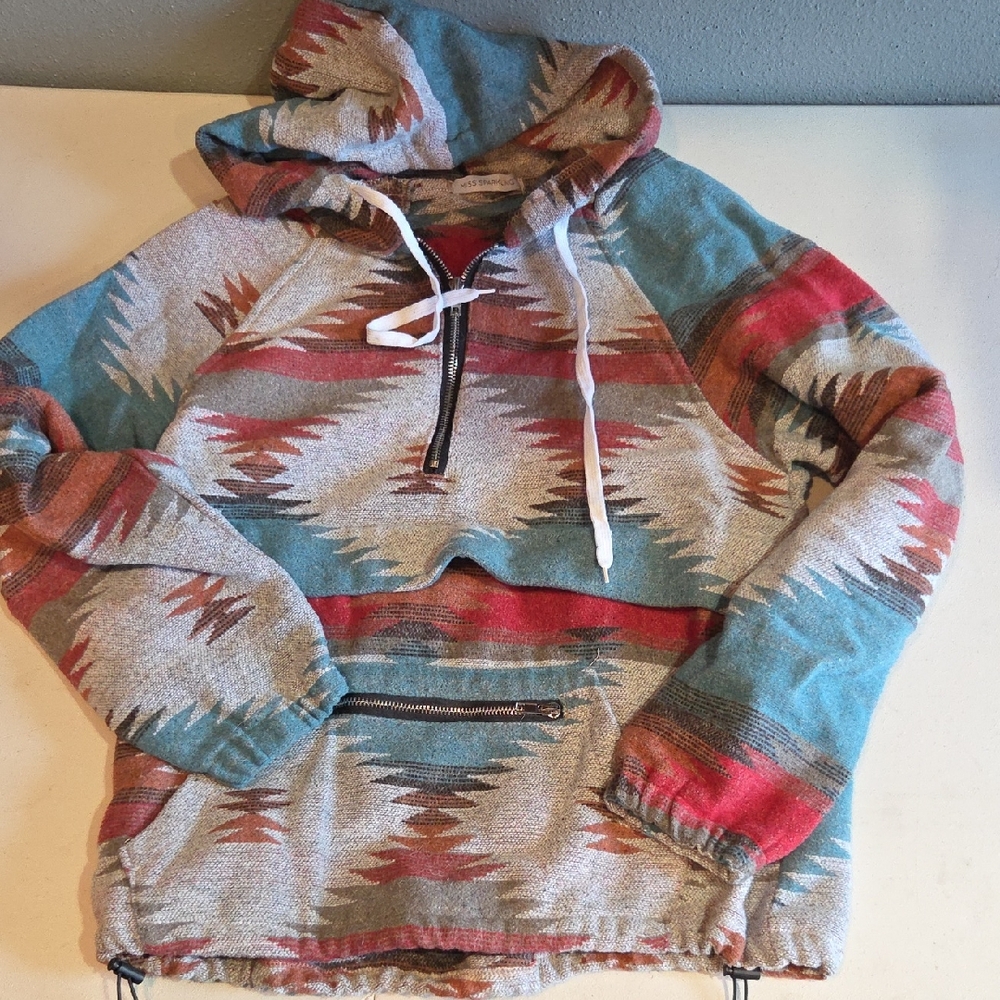 Women's Aztec Pattern Zip-Up Hoodie